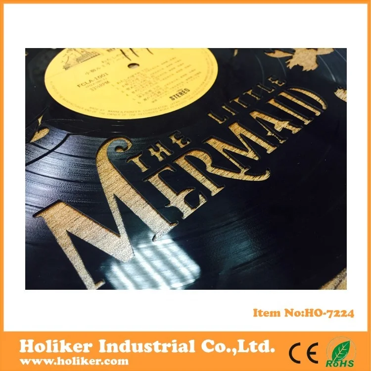 black vinyl record LP CD wall clock with popular style decorative