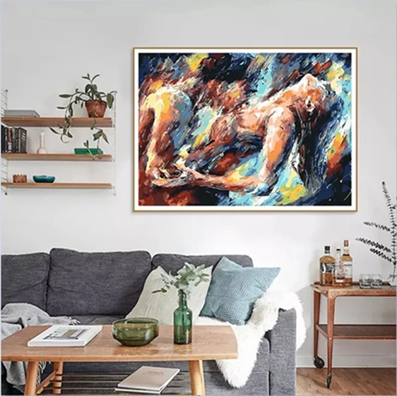 import from china dancing of sexy young beautiful girl nude woman back pictures   Hand painted oil painting picture bedroom