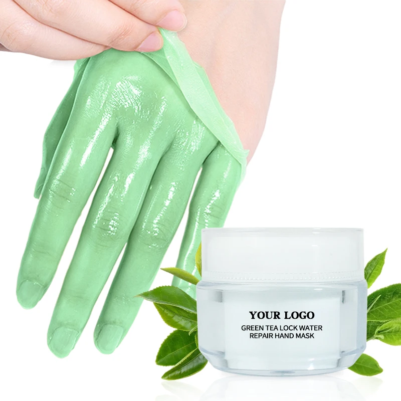 Skin Care Exfoliating Vegan Foot Hand Whitening crema de para manos Hand Cream Paraffin Green Tea Nourish Hand Mask