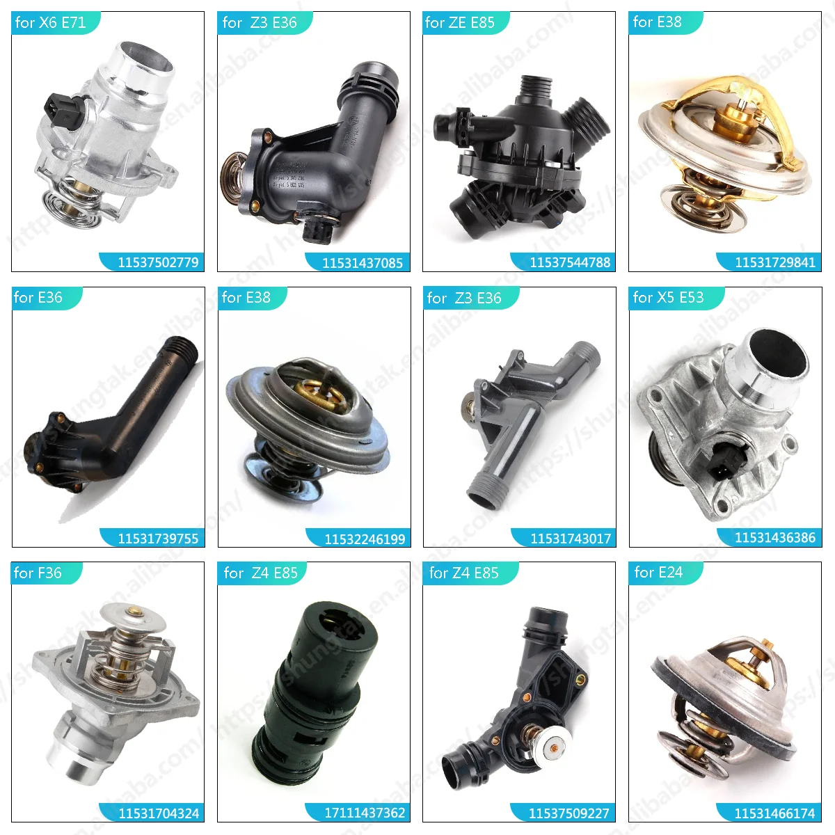 ShungTak Wholesale Auto Parts Thermostat Housing Cooling System  for BMW M5 E60 E61 E63 E64 M3 E90 E92 E93 11537836155