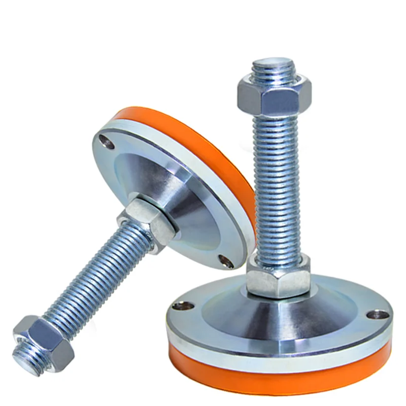 M12 M18M20M24M125 chassis with anti-slip pads double holes heavy-duty carbon steel adjustable feet metal load-bearing feet cups