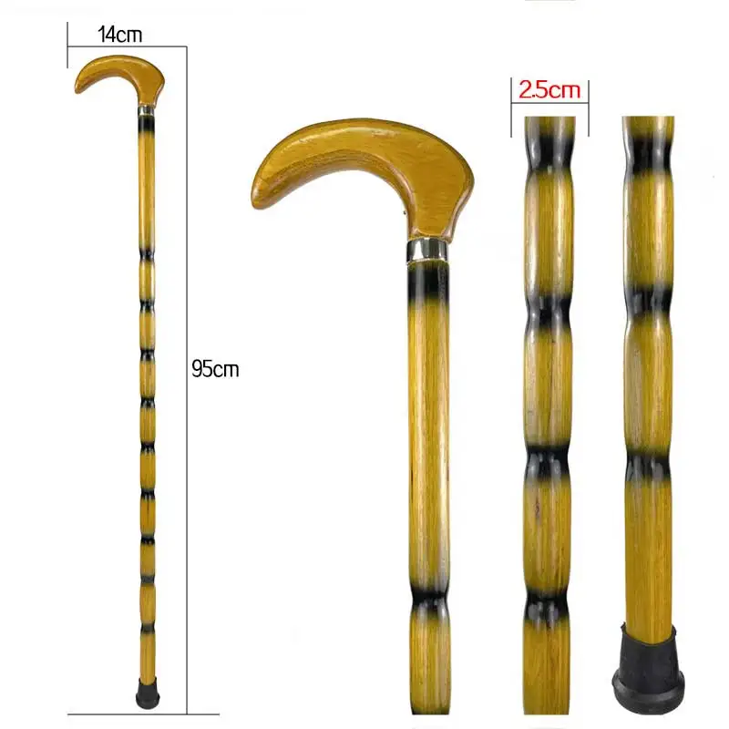 Factory Wholesale Lumber Price Gourd Hook Stick, Elderly Oem Rehabilitation Therapy Supplies Personalized Crutches