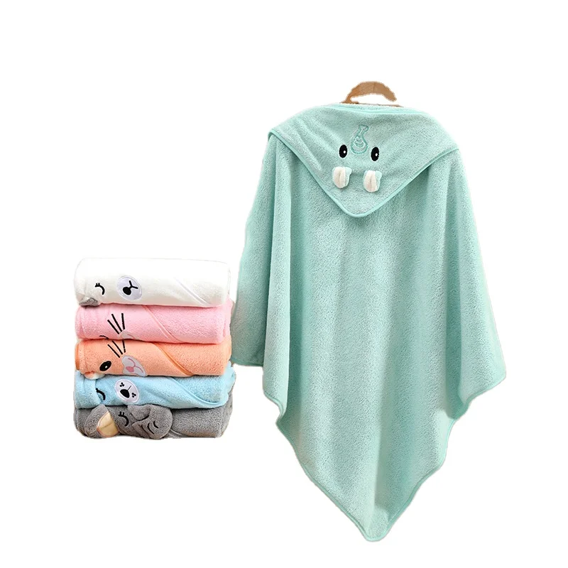 Мягкое быстро Впитывающее детское банное полотенце с капюшоном