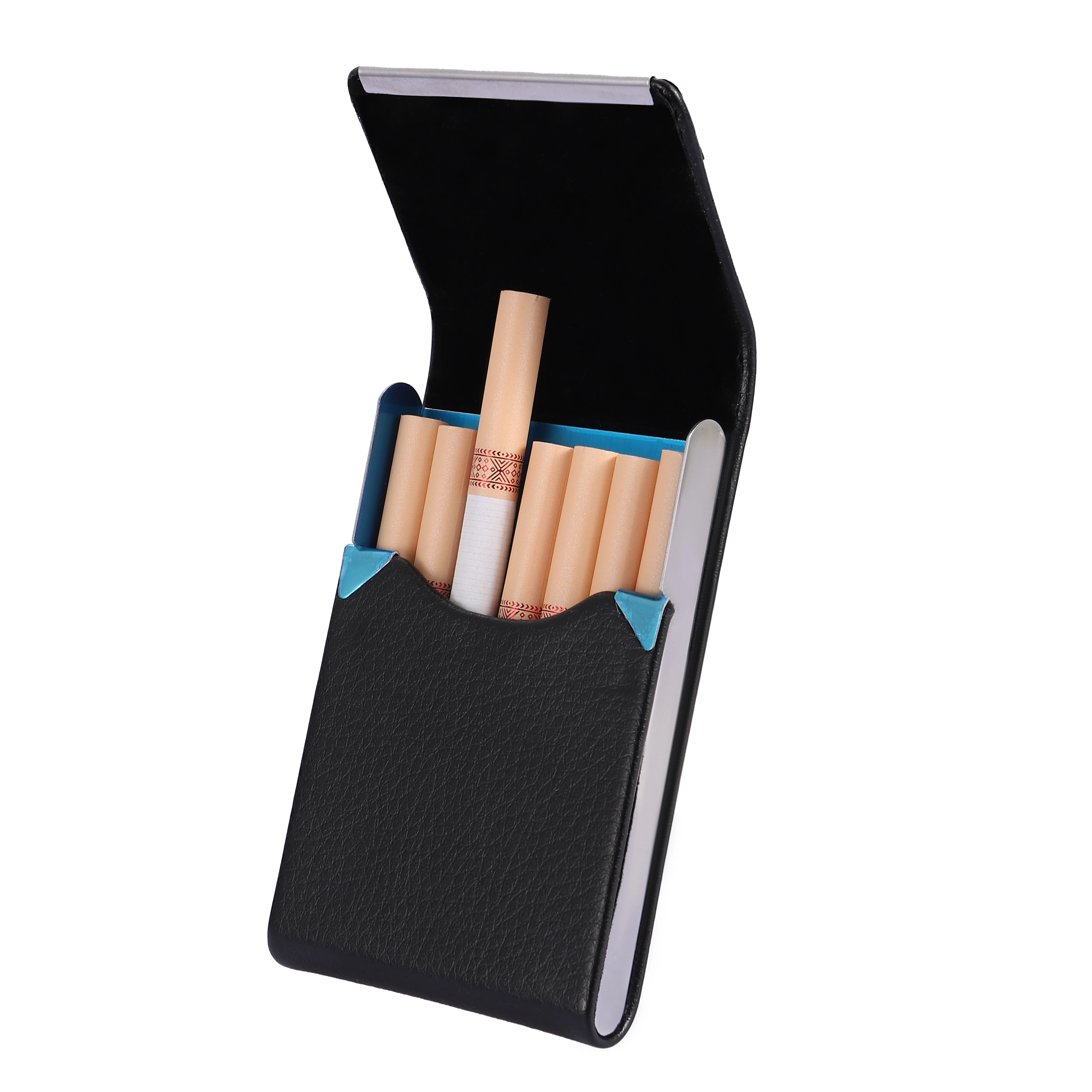 Custom Business Card Holders Case PU Leather Name Card Holder Slim Metal Pocket Card Holder Fashion Iphone Letter Clip Wire