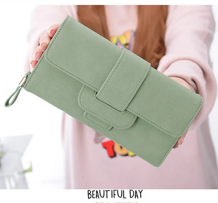 wholesale Wallet Women Multi-card Two Fold Long Zipper Clutch Purse
