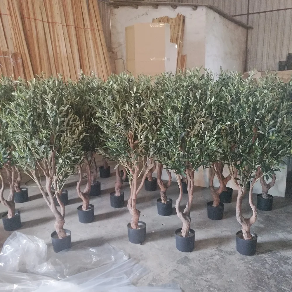 Shengjie High Quality 150cm Mini Resin Fake Decoration Artificial Olive Tree Bonsai for Sale