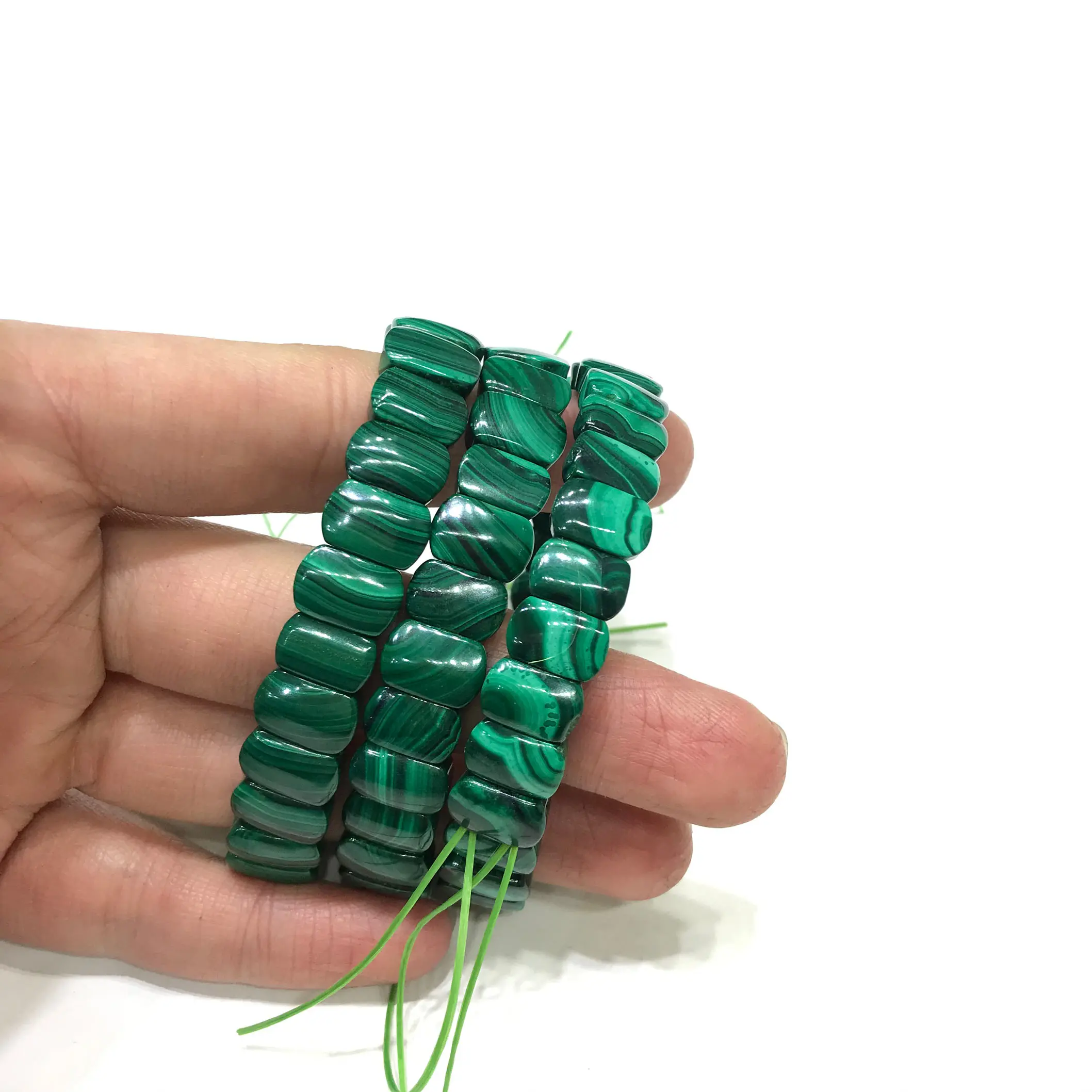 Natural High Quality Malachite Crystal Square Bracelet For Decoration