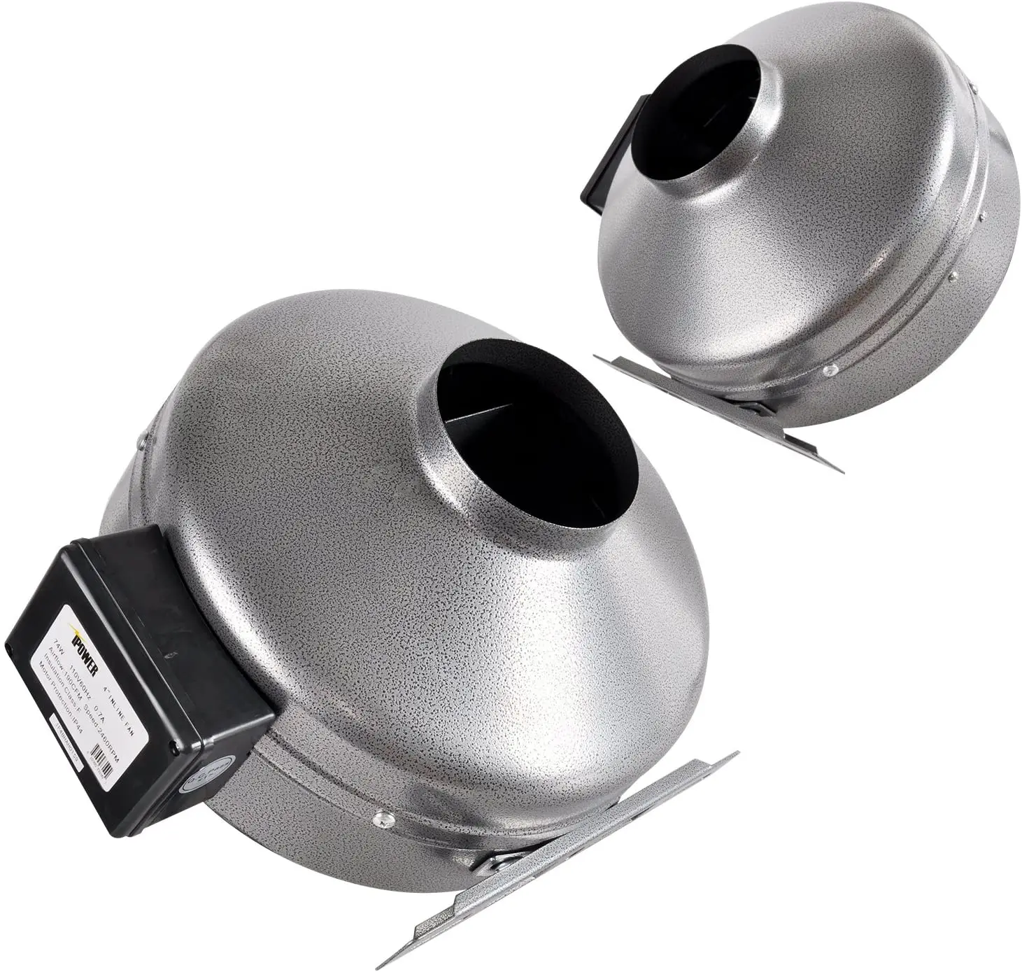 iPower GLFANXINLINE8 8 Inch 750 CFM Inline Duct Ventilation Fan HVAC Exhaust Blower for Grow Tent Grounded Power Cord