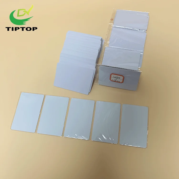 Toptip High Quality Printable CR80 Laminated Sublimation Thermal Printing Plastic White Id Business Blank PVC Card
