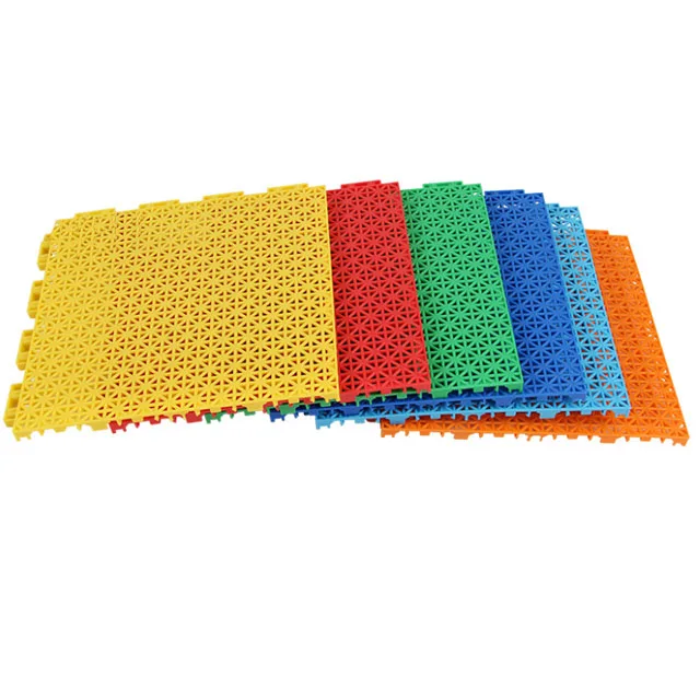 Manufacturers best price easy to clean colorful PP interlocking garage floating workshop floor tiles