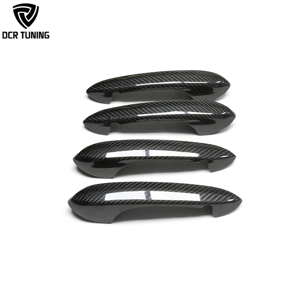 For BMW G20 G30 G15 F40 F95 F90 Carbon Fiber Door Handle Cover Overlayer 4 pcs/set External Door Protector Trim for Toyota Supra