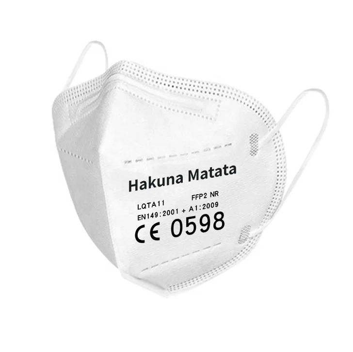 
FFP2 Mask Fashion Fabric Dust Protective Respirator Mask CE EN149 White Cotton 