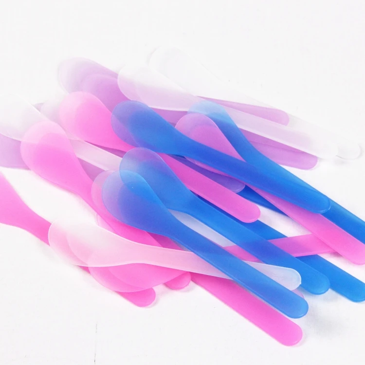 Color Small Spatula Face Cream Scoop Cosmetic Facial Cream Spoon Plastic Spatula
