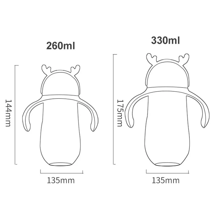 2023 New baby 260ml/330ml four in one baby supplies thermos baby health and safety thermos