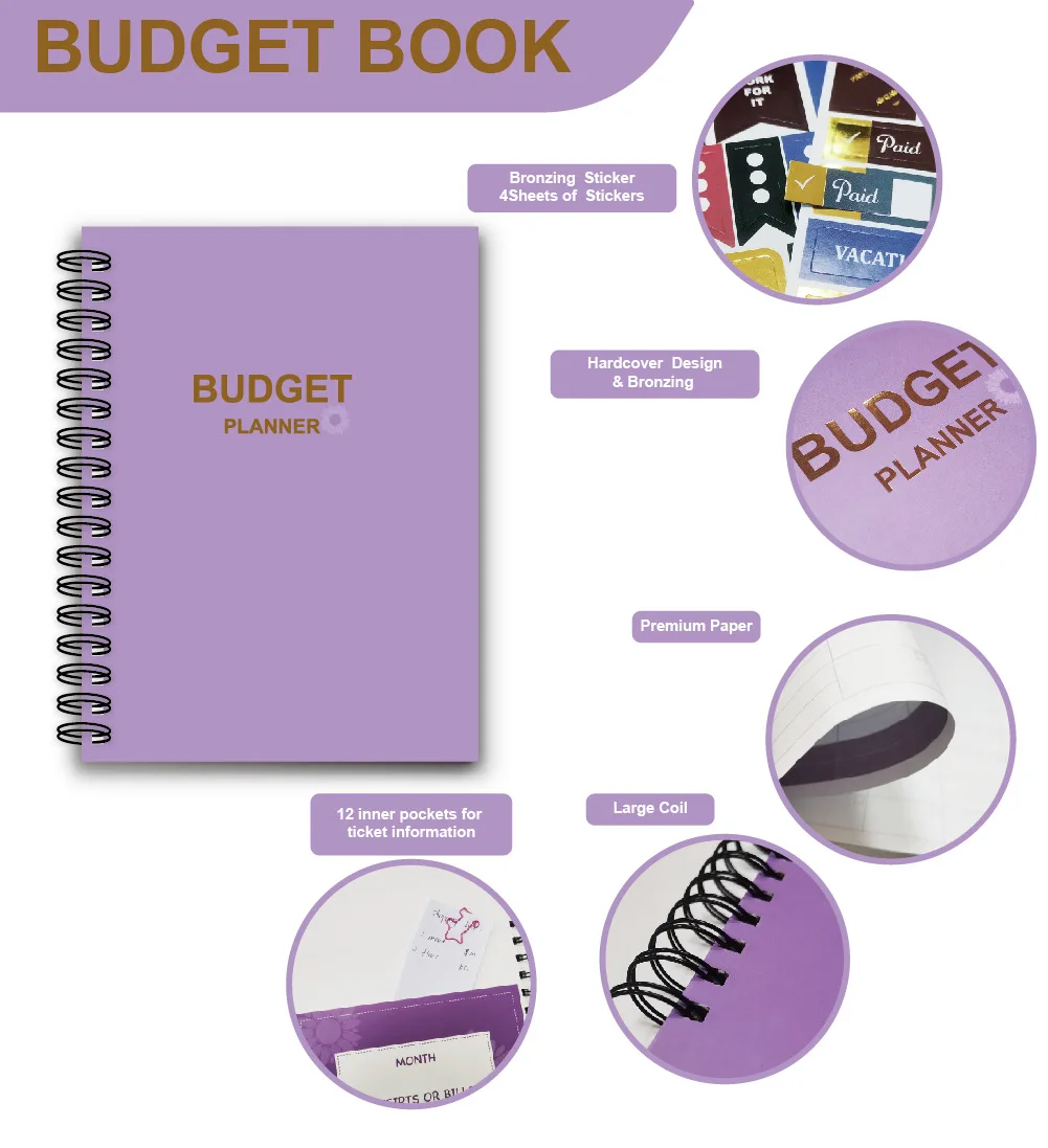 Ready to Ship 2025 A5 Budget Planner - Monthly Finance Organizer Notebook With Sticker