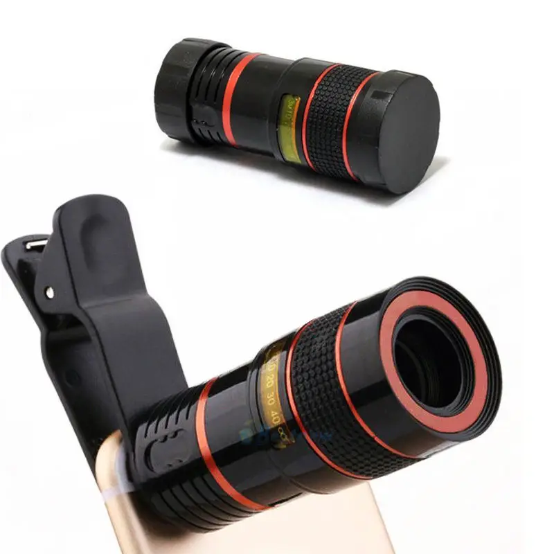 HD Clip-On Optical 12X Zoom Telescope Lens Telephoto Phone Camera Lens For Iphone