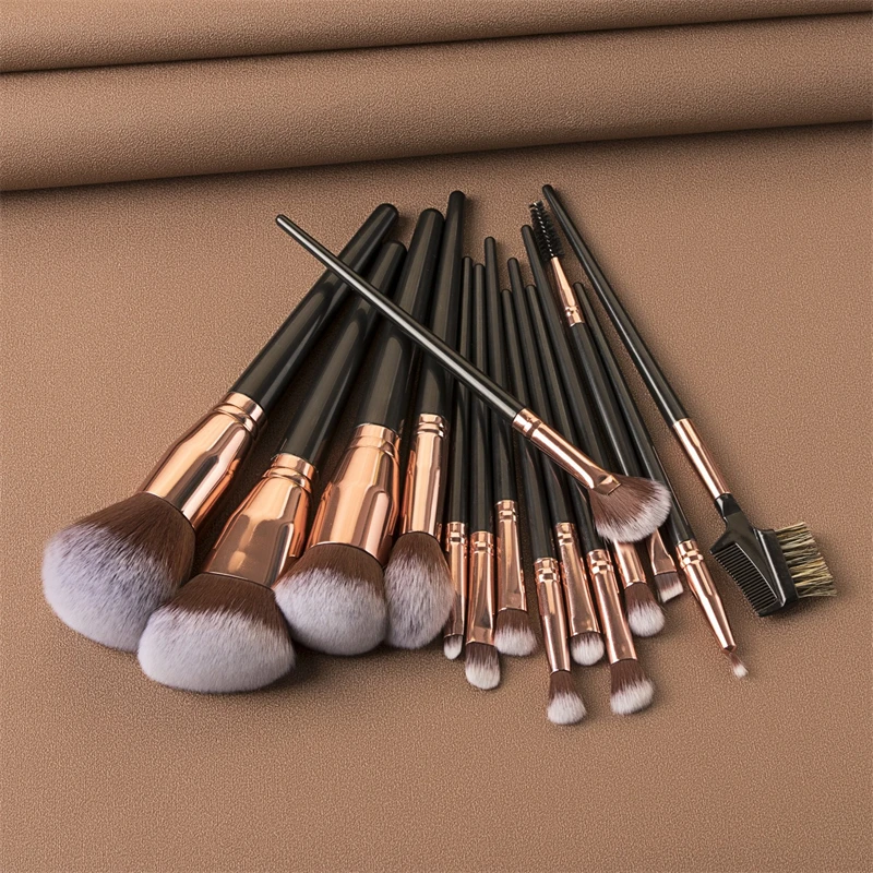 Professional Makeup Brush Set with Soft Bicolor Gradient Fibers 1/7/10/15/20Pcs/Set for Eye Shadow and Mascara Application
