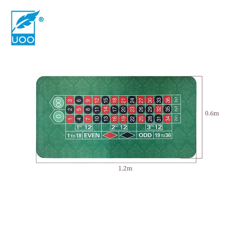 UOO Anti Slip Durable Roulette Casino Table Layout  Rubber Mat