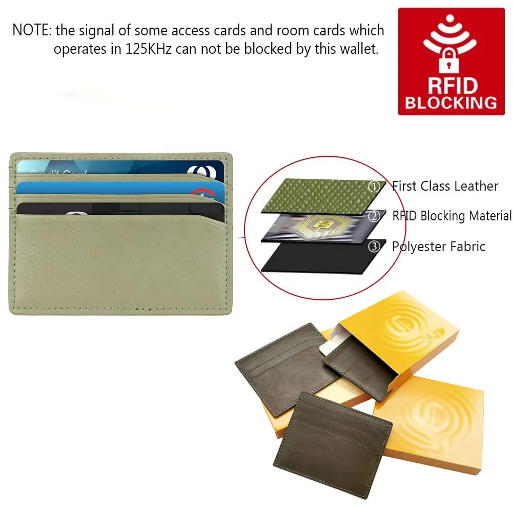 Customized Slim Double Sided Business Name Badge Leather Popular Wallet Card Credit Passport Holder