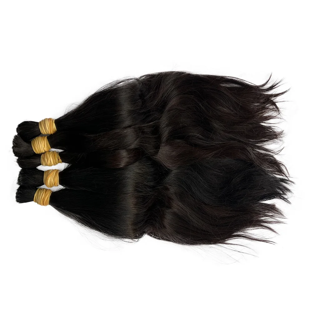 Wholesale Russian Hair Bulk Virgin Unprocessed High Quality  Human Hair Natural Color Healthy Hair for Dyeing/Bleaching
