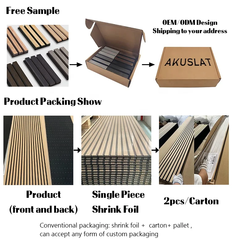 Akuslat 1.1m Sound Absorption Wooden Wall Panels & Other Boards Interior Wall Panels Led  Acoustic Ceiling Panels