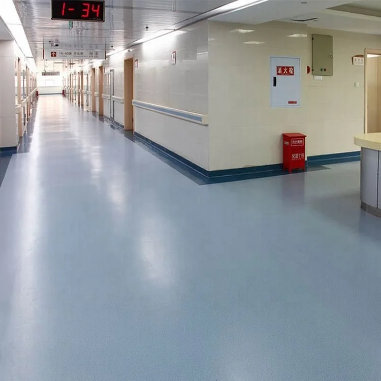 High Quality Luxury Waterproof Plank 2Mm 3Mm Hospital  Floor Tile surface treatment pvc flooring