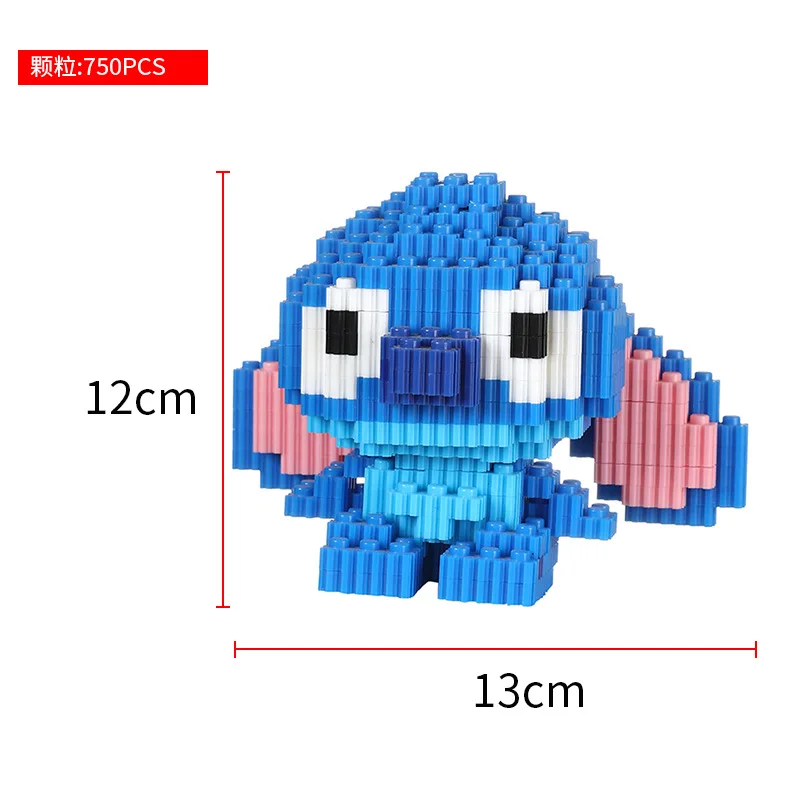 Children's Gift HOT 2022 Cartoon Stitch Compatible with Legoed DIY Assembling Particles Kids Toys Micro Building Blocks