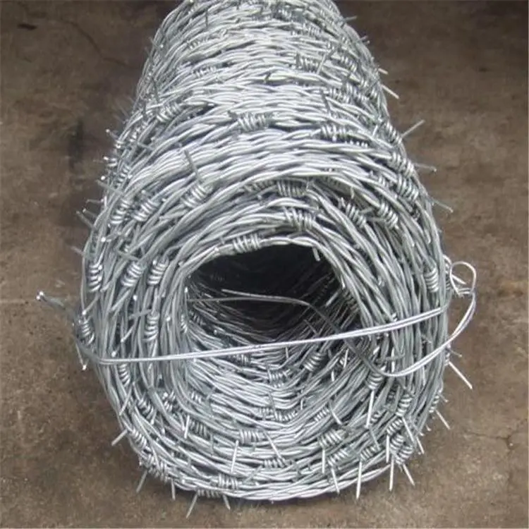 Green barbed wire 1.6mm x 50 feet 18 gauge  engraved wire PVC covered barbed wire