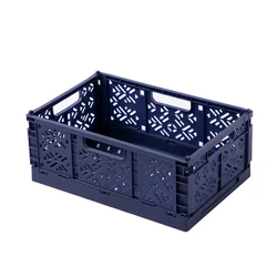 Пластиковый маленький складной контейнер для хранения с отверстиями, 3 размера, складной контейнер для закусок, конфет, фруктов, складная корзина для хранения игрушек