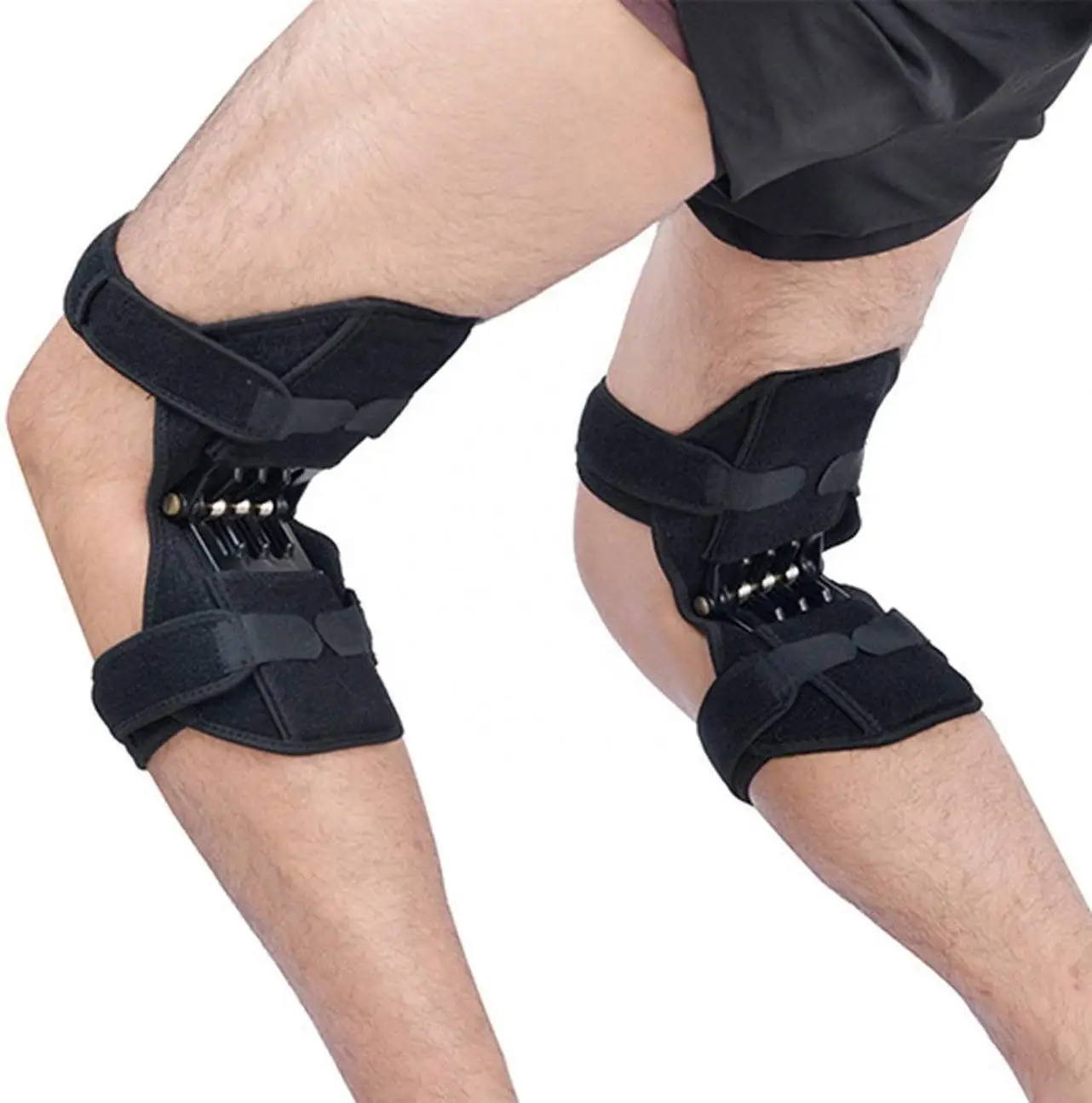 
Breathable Protective Booster Gear Knee Stabilizer Pads Knee Brace With 4 Extra Powerful Springs 