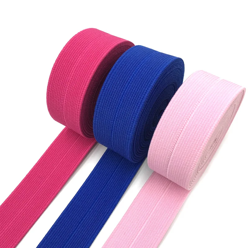 Custom Polyester Webbing Stretch Hook and Loop Strap Elastic Webbing Tape