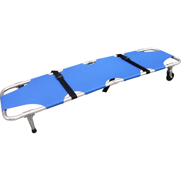 Medical stretcher folding
