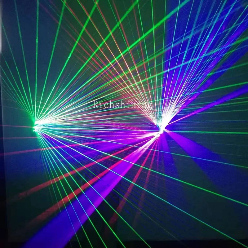 RICHSHINING Red Green Blue Puper Laser Gloves For DJ Show Flashing Stage Dance Led Laser Gloves Performance Props For Party