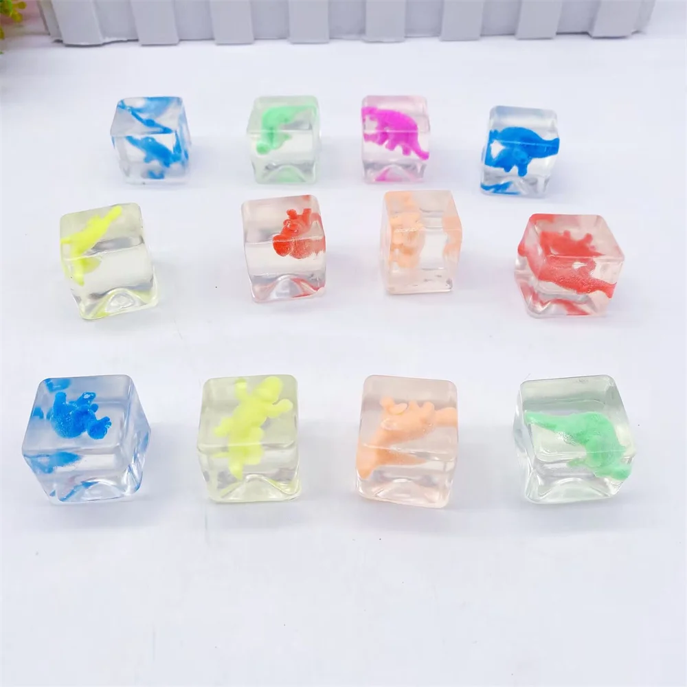 Кристаллические игрушки для льда Моти с динозавром внутри антистресс прозрачные мягкие кукла каваи липкие Эластичные Игрушки