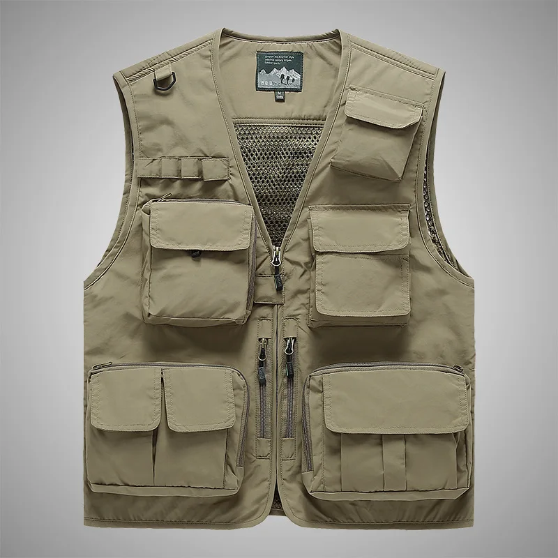 Manufacturer Supplier Mens Utility Mens Waistcoat Fishing Climbing Hiking Cargo Multi Pocket Vest Wholesale Price