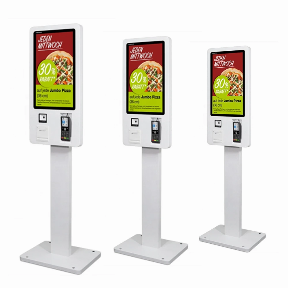 Retail touch screen desktop android window restaurant tablet ordering self service payment kiosk