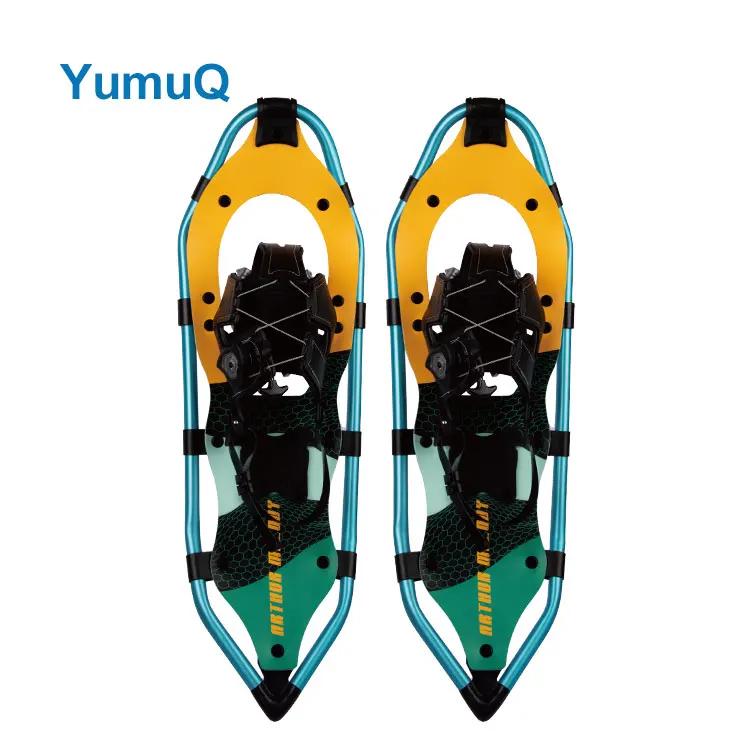 YumuQ Custom Logo Best Aluminum Alloy Light Frame Anti-slip Safety Walking All Terrain Snowshoes