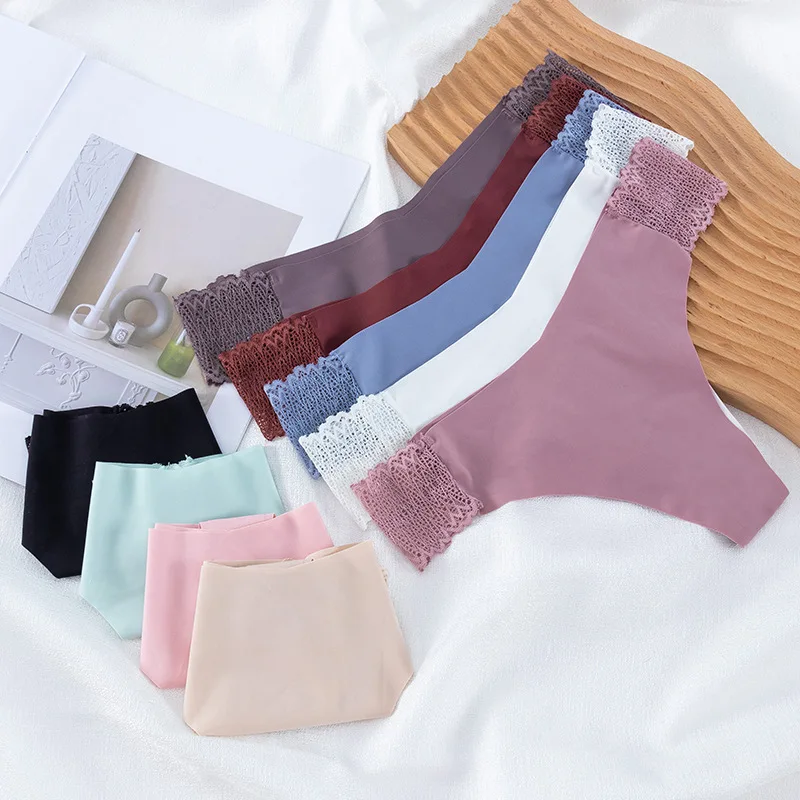 sy-31112 Seamless Breathable Briefs Ladies Low Waist Sexy Thongs Sexy Lace Panties for Women