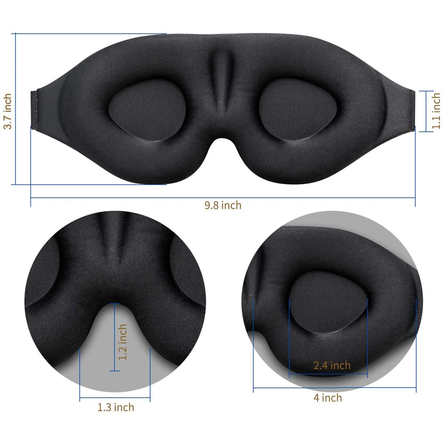 2021 оптовая продажа стандартная настраиваемая маска для глаз eyemask 3D Контурная сна с эффектом