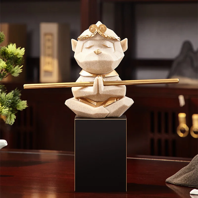 Living room cabinets Chinese figurines decorations Sun WuKong  resin gifts crafts Monkey King statues for home decorations