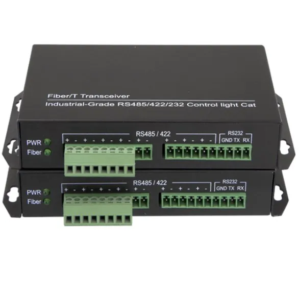 Bidirectional Data RS232 RS422 RS485 To Fiber Optic Converter 1 pair 4 channel