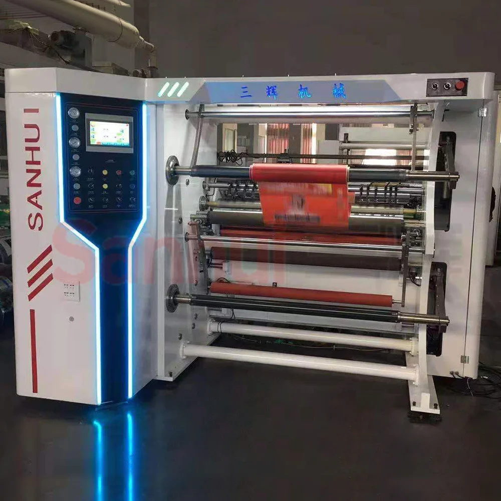 large label slitting machine slitter rewinder paper roll tape pvc film cutting machine
