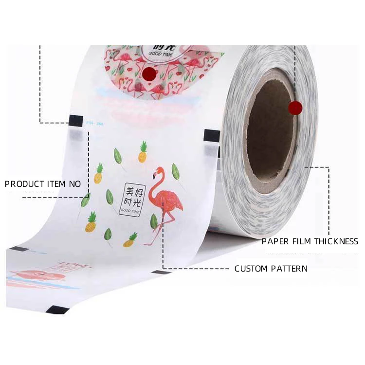 Factory direct sale PP PET Bubble Boba Tea paper cup sealing roll film Milk plastic cup sealing film