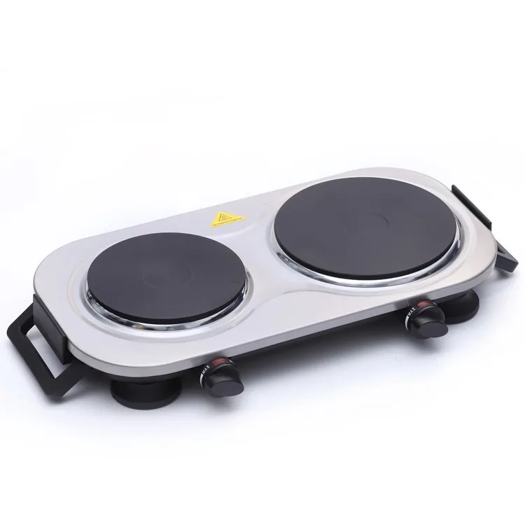 Household 1000W+1500W Double Twin Electric Hot Plate For Cooking Hotplate Electric Stove