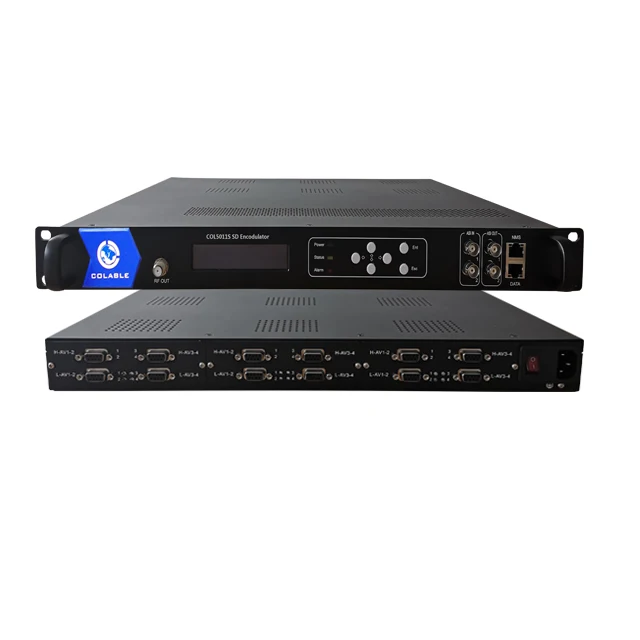 Цифровая ТВ Головная станция оборудование Mpeg2 кодирования 24 в 1 DVB-C RF выход SD кодировщик модулятор