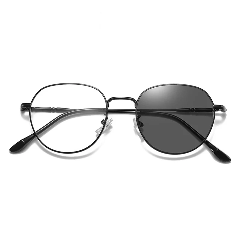 Vintage Wanita Phoctocromic Alloy Anti Blue Light Photochromic Korea Eyeglasses Frames Optical Glasses
