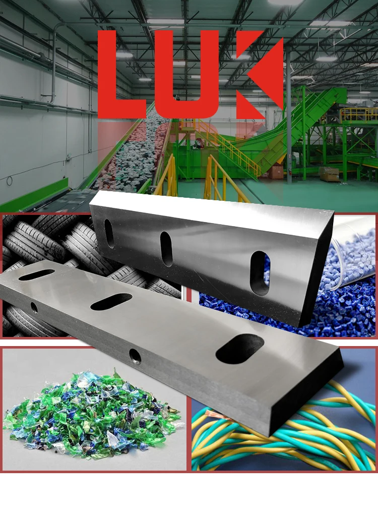 Plastic Recycling Granulator Machine Saw Blade Shredder Blades 385mm Crushing Knives