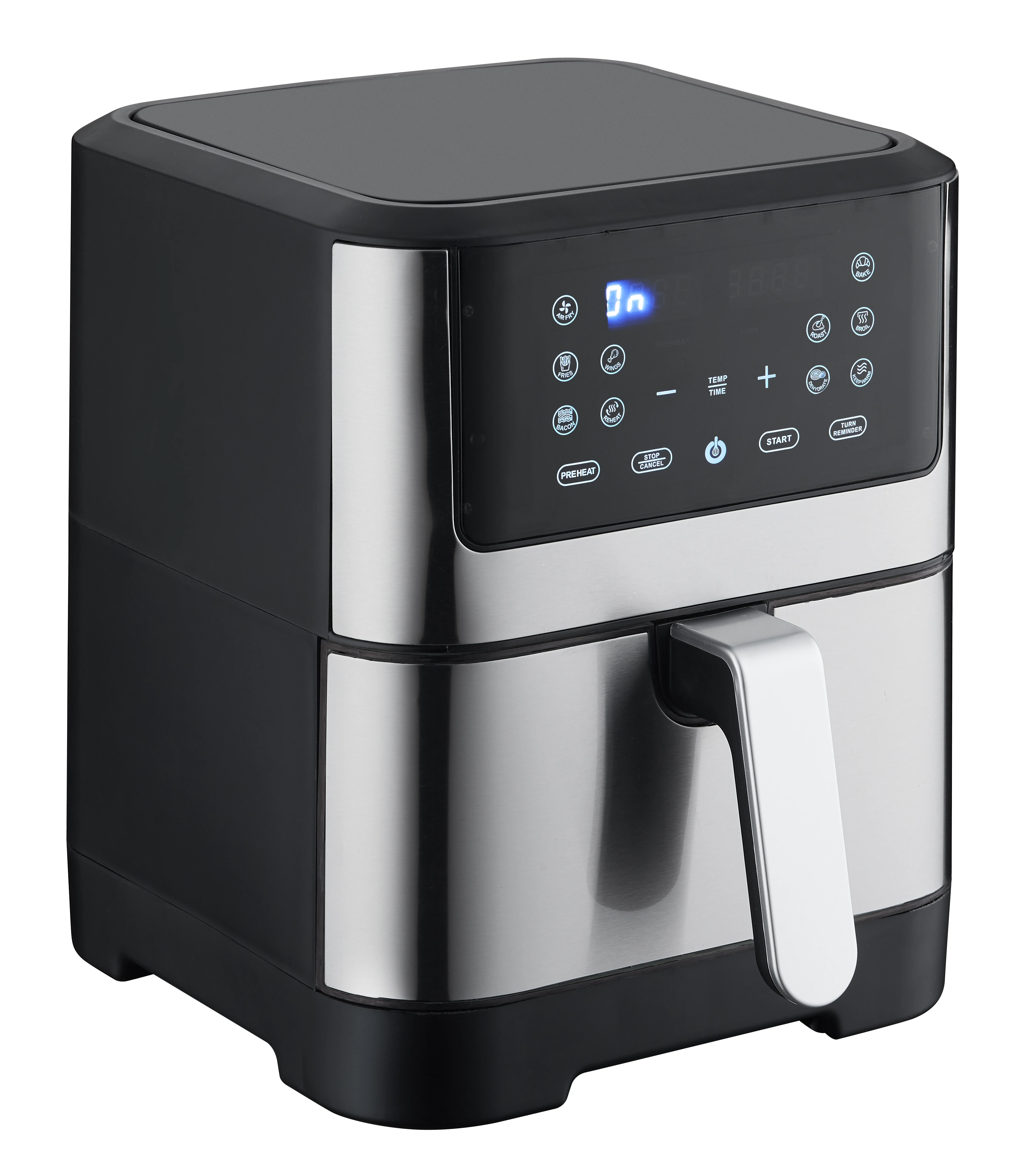 8L electric air fryer with Removable frying pan with OEM color and logo for USA and EU marekt