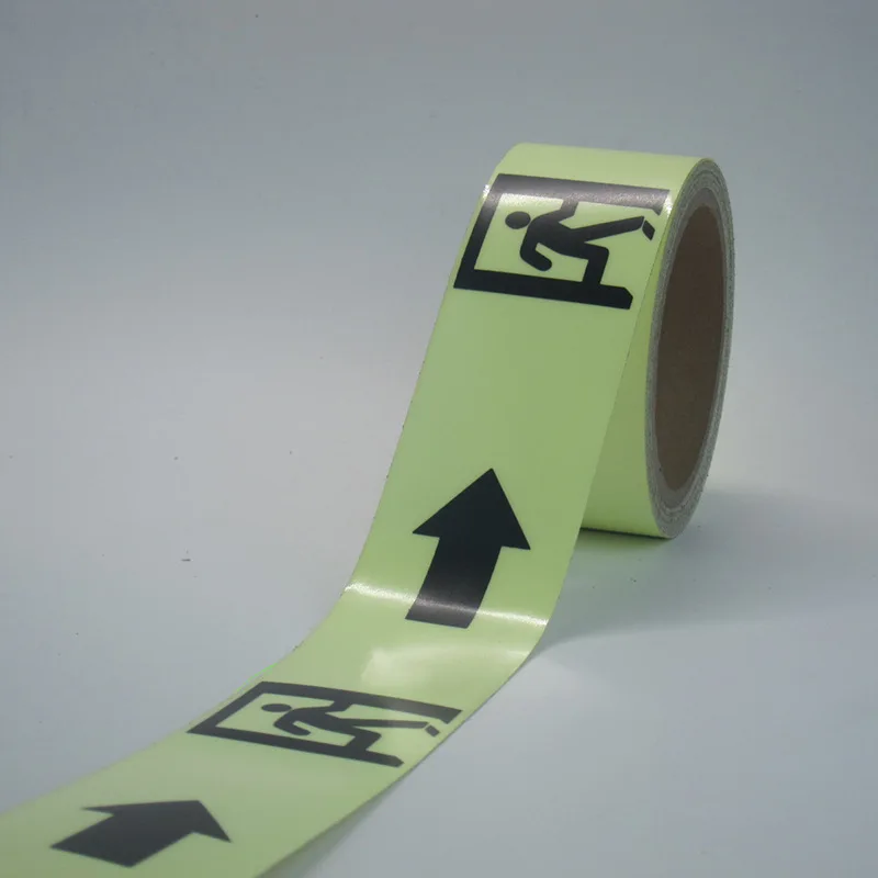 Printable Photo luminescent Tape Glow In Dark Film for Exit Signs Stairs Safety Tread Non Skid Tape