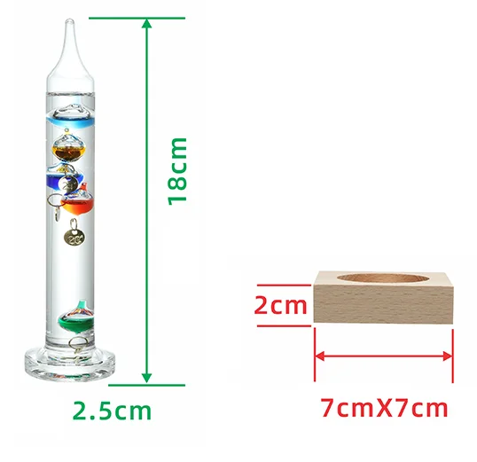 Weather Forecast Predictor Glass Ball Galileo Thermometer